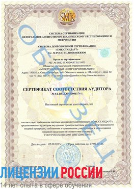 Образец сертификата соответствия аудитора №ST.RU.EXP.00006174-1 Чудово Сертификат ISO 22000